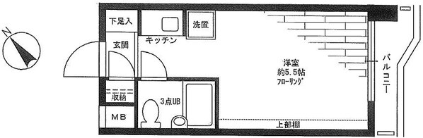 勝どき駅 徒歩1分 3階の物件間取画像